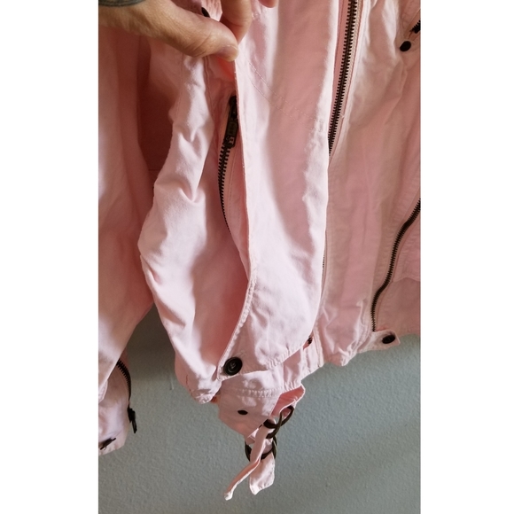 Vintage 80's Pink Moto Style Convertible Jacket - Picture 6 of 8